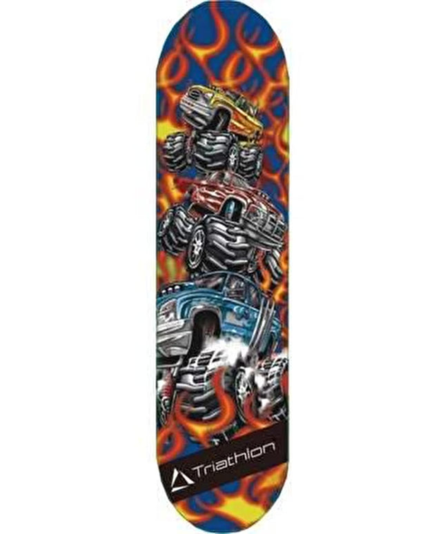 TRIATHLON T132 SQUARE PATTERN WOODEN SKATEBOARD (HOT TRUCKS)