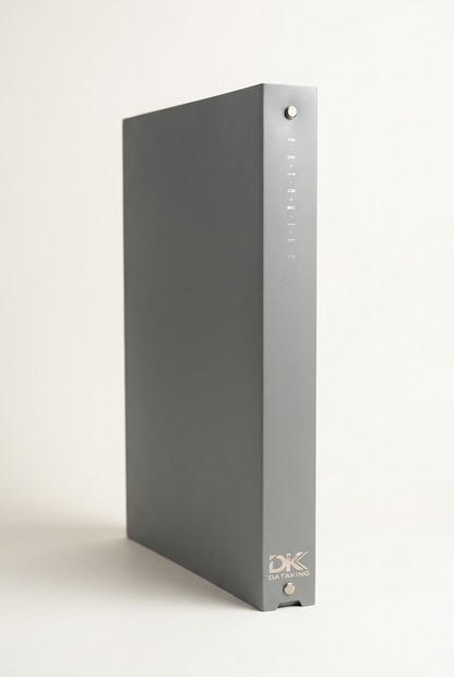 Dataking grey ring binder folder closed, side view