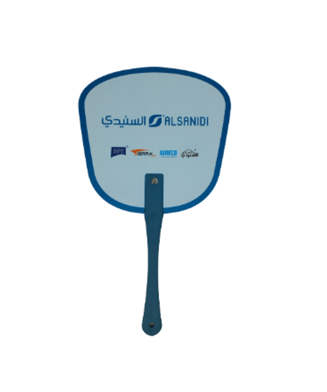 Wholesale Al Sanidi Heat Resistant Plastic Barbecue Hand Fan Blue