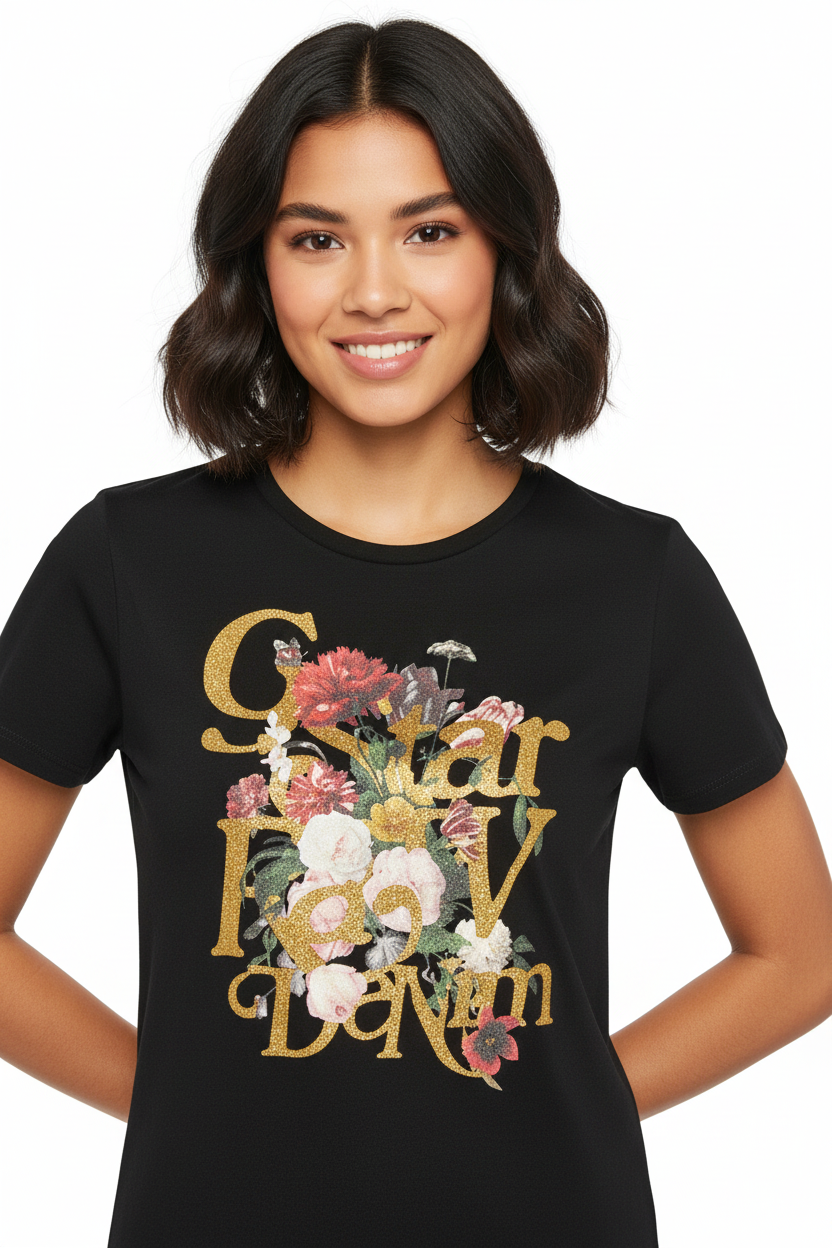 Woman wearing G-Star Raw Tee – Close Up