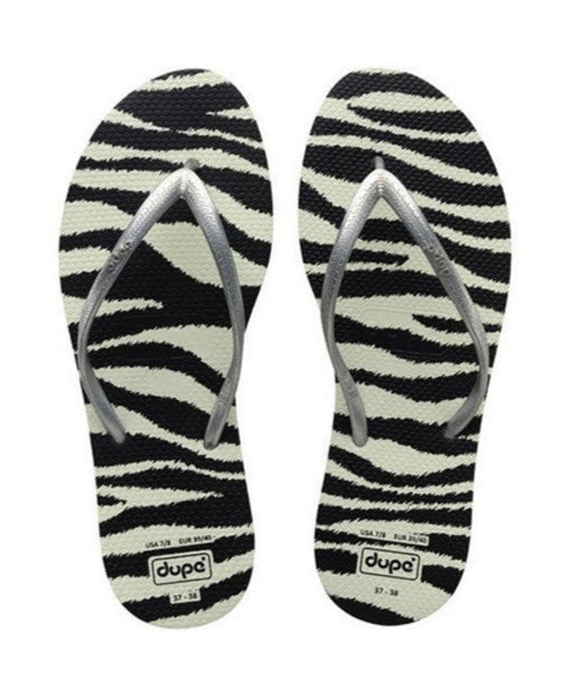 Dupe Optical Women's Zebra Flip Flops