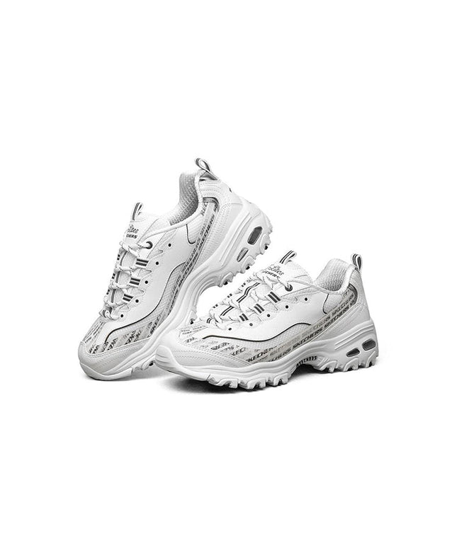 Skechers (Women) D'Lites 1.0 low Sneaker White/Black 149232-WBK