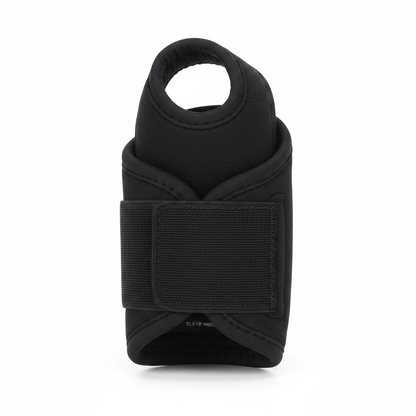 Black YC wrist support brace with thumb hole and hook-and-loop strap