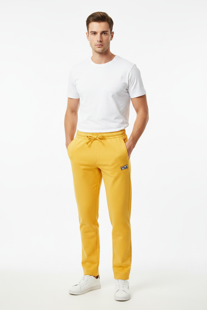 Yellow FILA Dress Pants Male